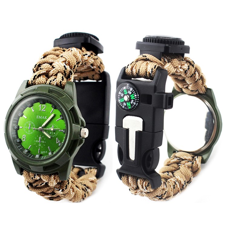 Ctsmart Survival Bracelet Kit With Comp Fire Starter Ctsmart Survival Bracelet Kit With Comp Fire Starter Knife Whistle Watch