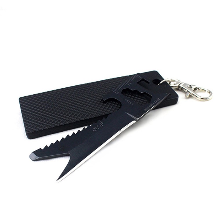 CTSMART 9-in-1 Flint Compass Knife Blanket Outdoor Whistle Survival Kit-5