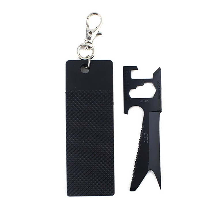 CTSMART 9-in-1 Flint Compass Knife Blanket Outdoor Whistle Survival Kit-7