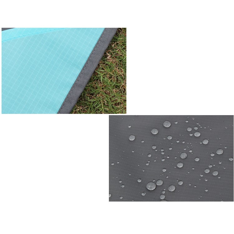 Multi-functional Hiking Camping Mat Outdoor Picnic Pad Raincoat with Hood, Size: 140x140cm - Grey-8