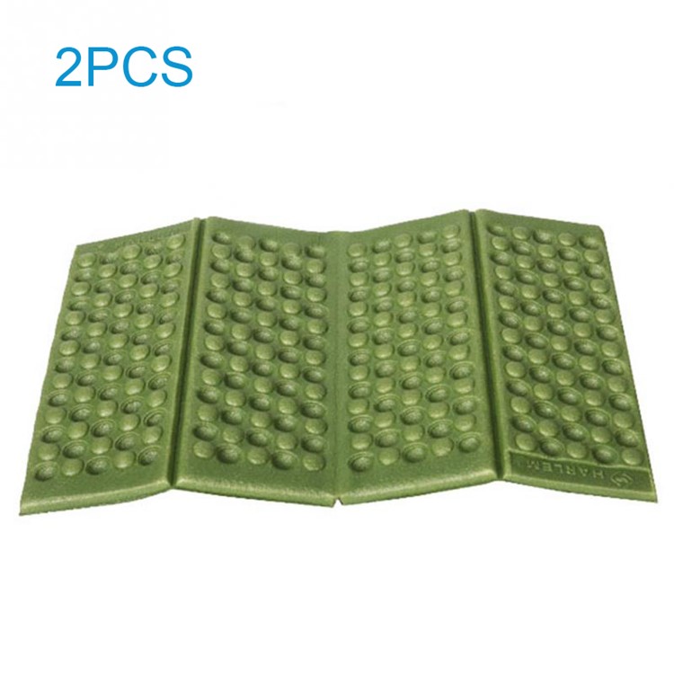 2PCS/Pack Foldable Camping Hiking Mat Outdoor Picnic Pad Cushion, Size: 39 x 27 x 1cm - Army Green-1