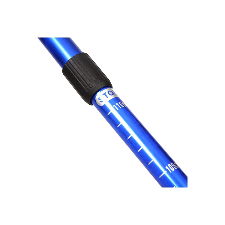 HALIN T Shape Lightweight Aluminum Alloy 4 Sections Adjustable Stick Trekking Pole - Blue-3