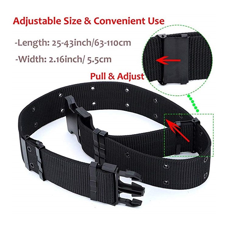 600D Nylon Fiber Outdoor Sport Mountain Climbing Military Tactical Waistband Belt - Black-2