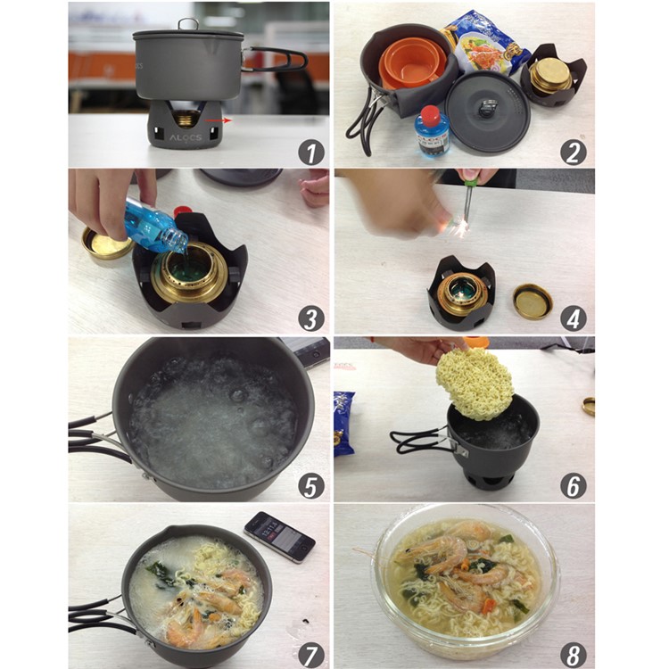 Outdoor Hiking Camping Portable Spirit Burner Alcohol Stove Furnace-9