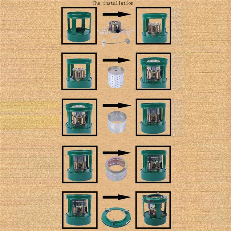 Poêle À Huile De Kérosène Portable 8 Mèche Pour La Cuisson À La Maison Camping En Plein Air-9