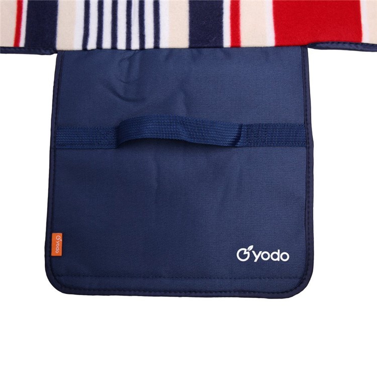YODO Almofada De Almofada De Prova De Humidade Dobrável Resistente A Água (200 X 200cm) - Vermelho / Listras Azuis-4