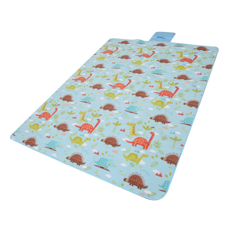 YODO Folding Moisture-proof Mat Pad Water-Resistant Picnic Blanket Tote (200 x 200cm) - Dinosaur Pattern-2