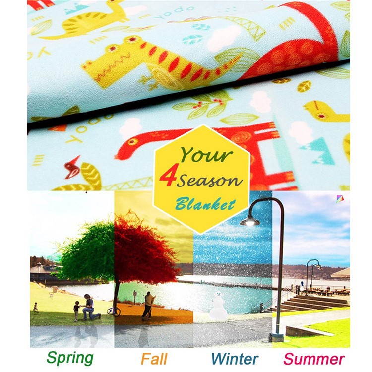 YODO Folding Moisture-proof Mat Pad Water-Resistant Picnic Blanket Tote (200 x 200cm) - Dinosaur Pattern-4