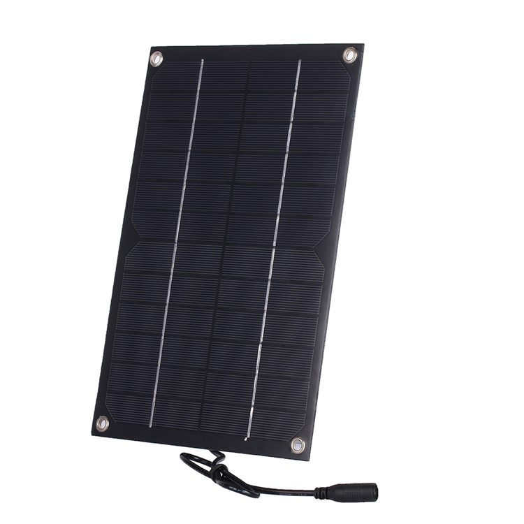 SUNWALK 6W 12V Monocrystalline Semi-flexible Silicon Solar Panel with 2.1mm x 5.5mm DC Plug and DC Cable, 250 x 170 x 3mm-1