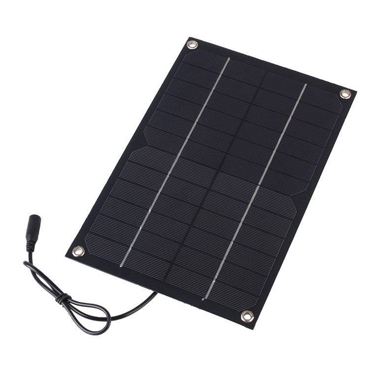 SUNWALK 6W 12V Monocrystalline Semi-flexible Silicon Solar Panel with 2.1mm x 5.5mm DC Plug and DC Cable, 250 x 170 x 3mm-1