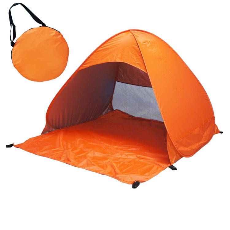 2-3 Person Automatic Pop Up UV Sun Shelter Outdoor Camping Tent - Orange-1