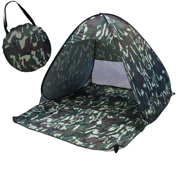 2-3 Person Automatic Pop Up Anti UV Beach Camp Tent Sun Shelter Canopy - Camouflage-1