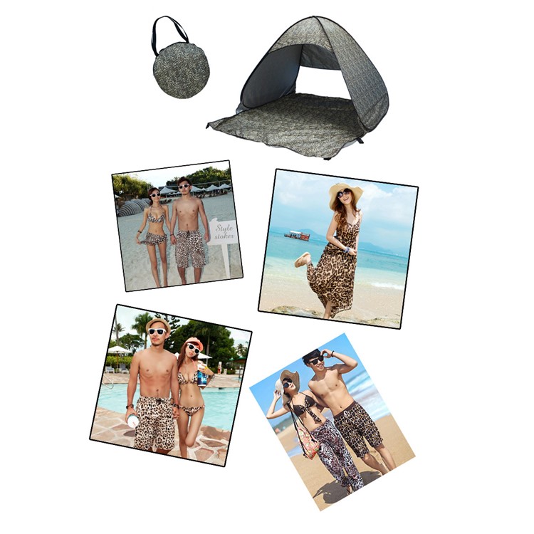 2-3 Person Automatic Pop Up Anti UV Beach Camp Tent Sun Shelter Canopy - Camouflage-2