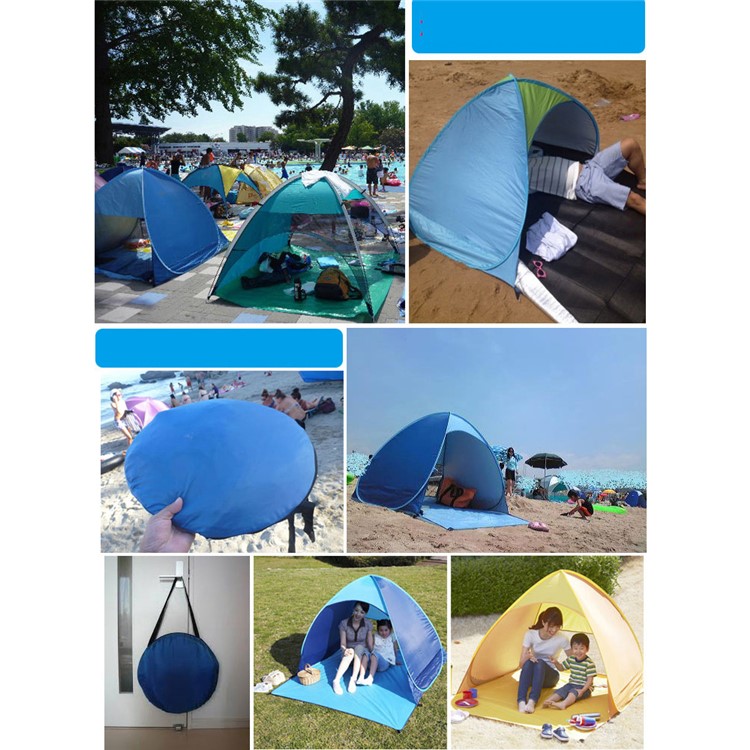 2-3 Person Automatic Pop Up Anti UV Beach Camp Tent Sun Shelter Canopy - Camouflage-5
