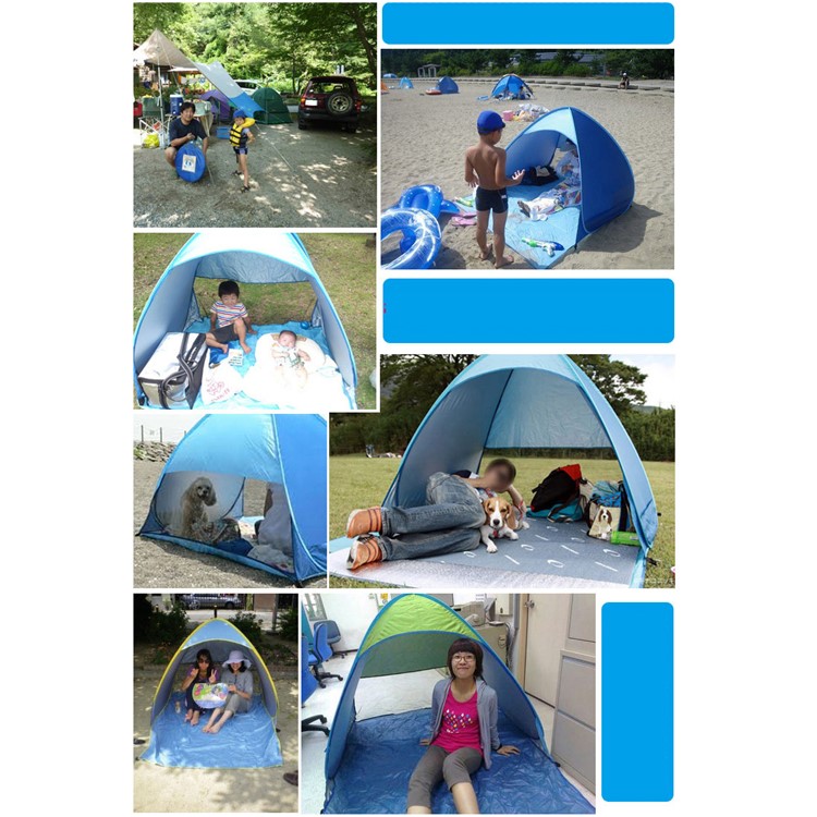 2-3 Person Automatic Pop Up Anti UV Beach Camp Tent Sun Shelter Canopy - Camouflage-6