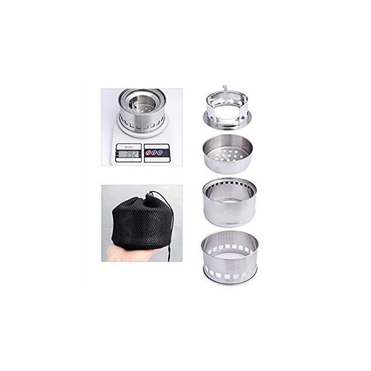 Portable Detachable Stainless Steel Cooking Stove Wood Solidified Alcohol Furnace for Outdoor Picnic BBQ-10