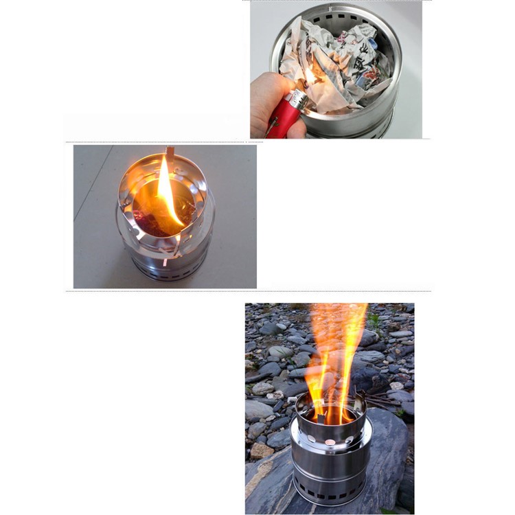 Portable Detachable Stainless Steel Cooking Stove Wood Solidified Alcohol Furnace for Outdoor Picnic BBQ-11