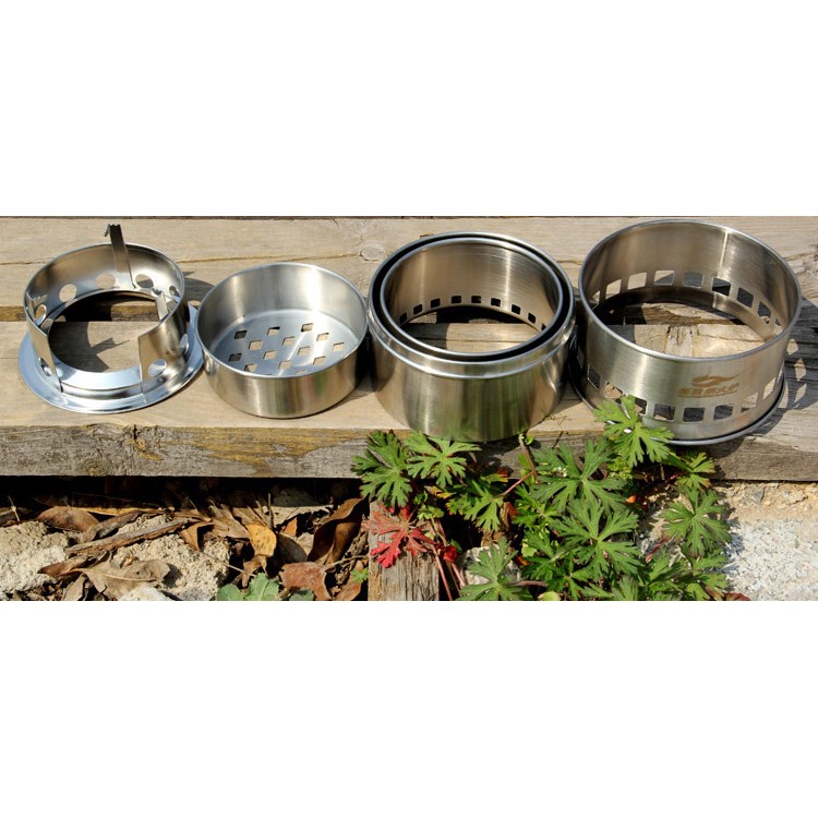 Portable Detachable Stainless Steel Cooking Stove Wood Solidified Alcohol Furnace for Outdoor Picnic BBQ-5