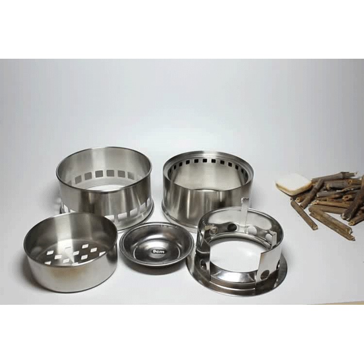 Portable Detachable Stainless Steel Cooking Stove Wood Solidified Alcohol Furnace for Outdoor Picnic BBQ-6