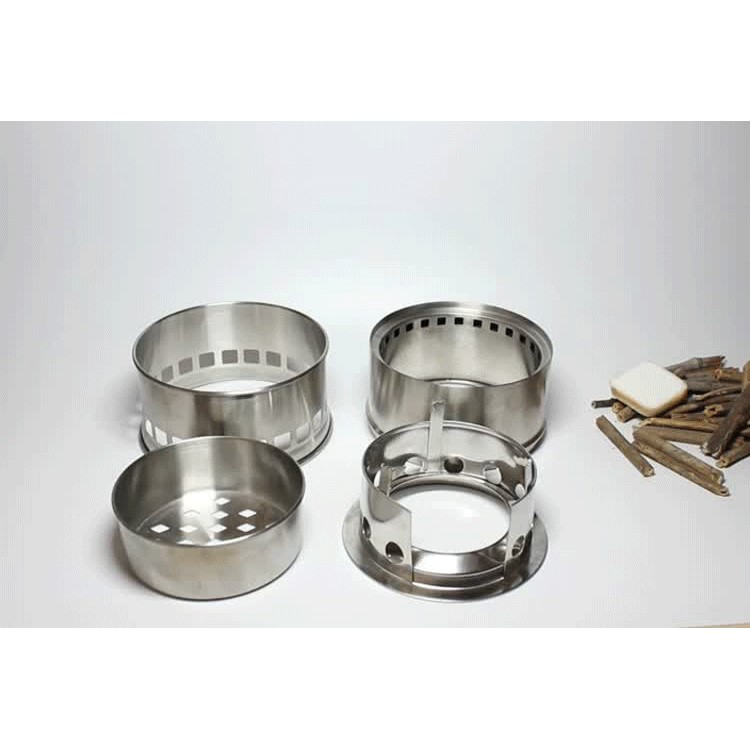 Portable Detachable Stainless Steel Cooking Stove Wood Solidified Alcohol Furnace for Outdoor Picnic BBQ-7