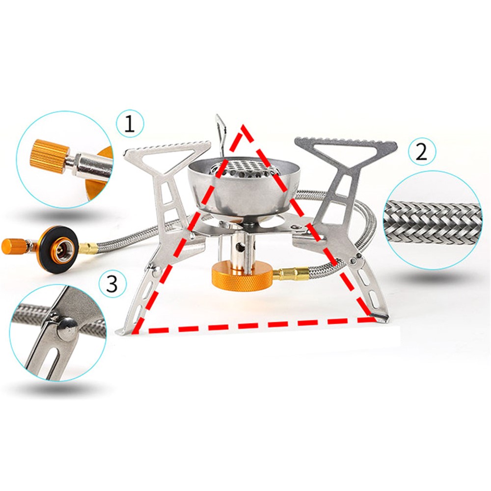 Outdoor Camping Stove Portable Collapsible Windproof Furnace-4