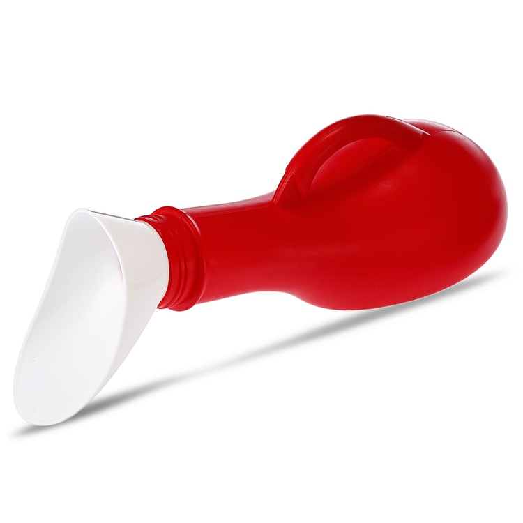 Unisex Portable Camping Disposable Plastic Urinal Pot Urine Bottle - Red-4
