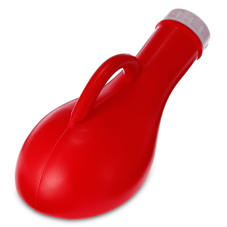 Unisex Portable Camping Disposable Plastic Urinal Pot Urine Bottle - Red-5