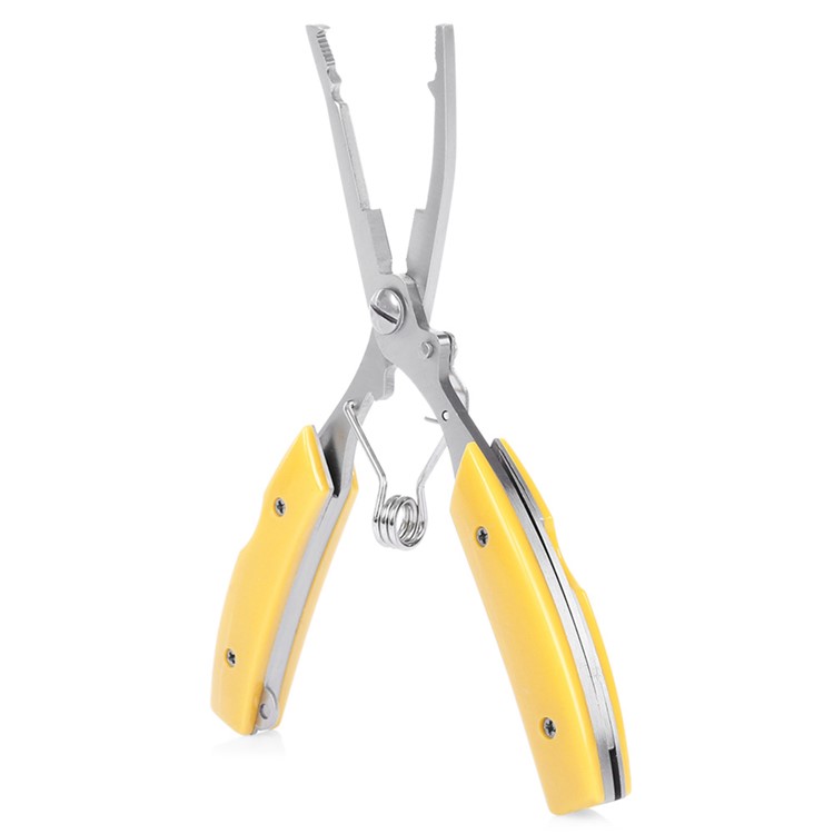 MPE10 Compact Lightweight Fish Hook Remover Fishing Line Cutter Fishing Pliers - Yellow-3