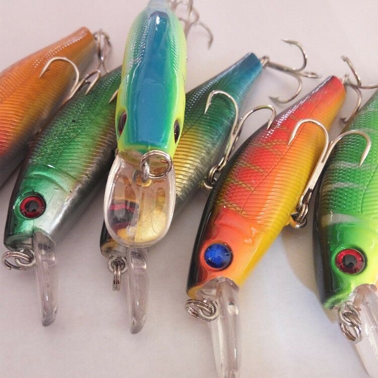 6Pcs/Set Fishing Lure Spinnerbait Life-like Striped Bass Fishing Lures-1
