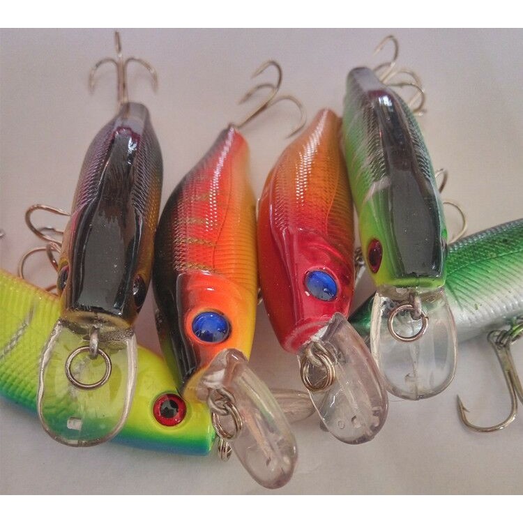 6Pcs/Set Fishing Lure Spinnerbait Life-like Striped Bass Fishing Lures-3