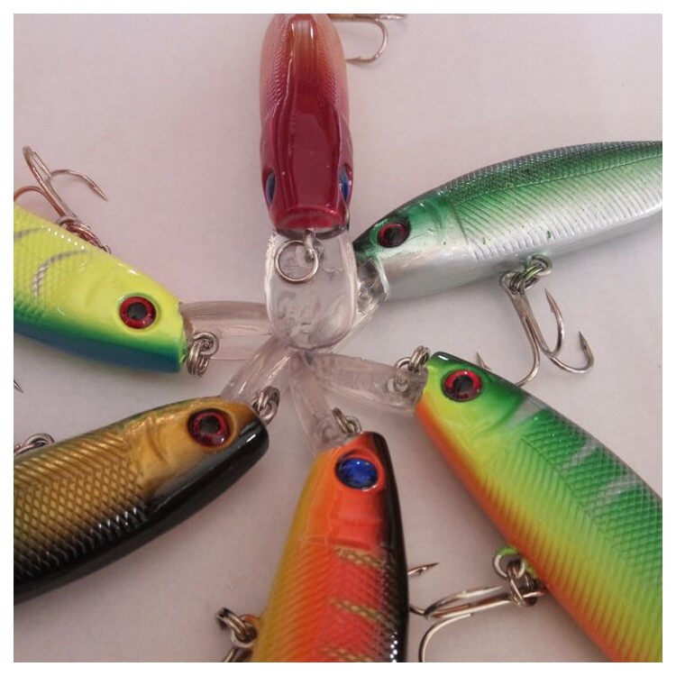 6Pcs/Set Fishing Lure Spinnerbait Life-like Striped Bass Fishing Lures-4