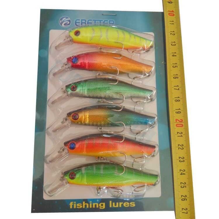 6Pcs/Set Fishing Lure Spinnerbait Life-like Striped Bass Fishing Lures-5
