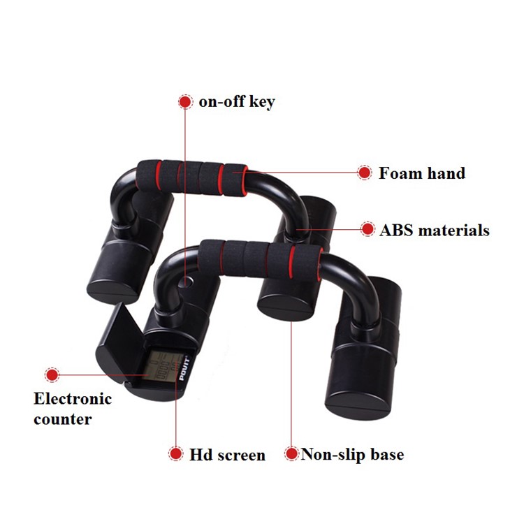 Electronic Calories Push-ups Fitness Equipment Home Trainer Push Up Stands with Anti-slip Foam Handle-7