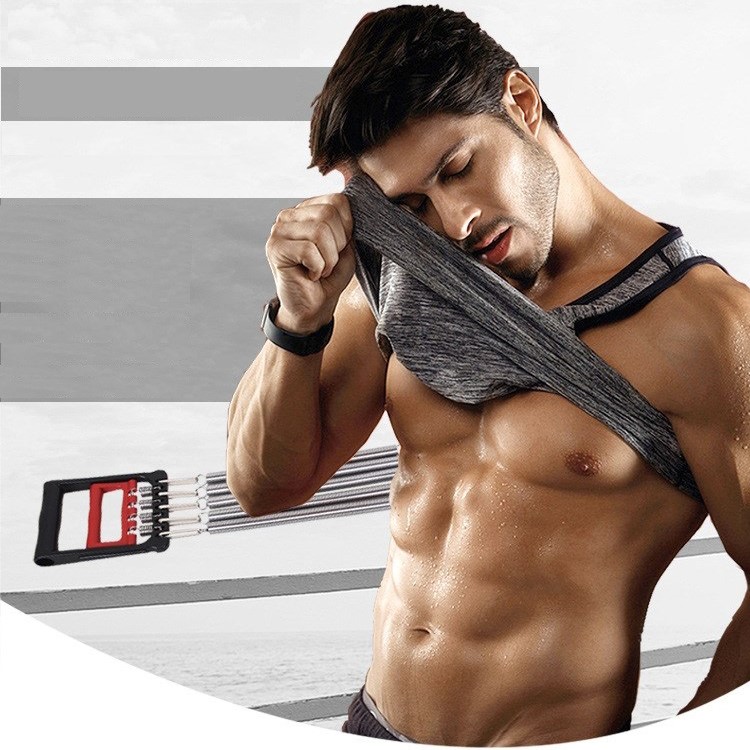Multi-function Fitness Chest Expander Hand Gripper 5 Springs Muscle Pulling Exerciser-3