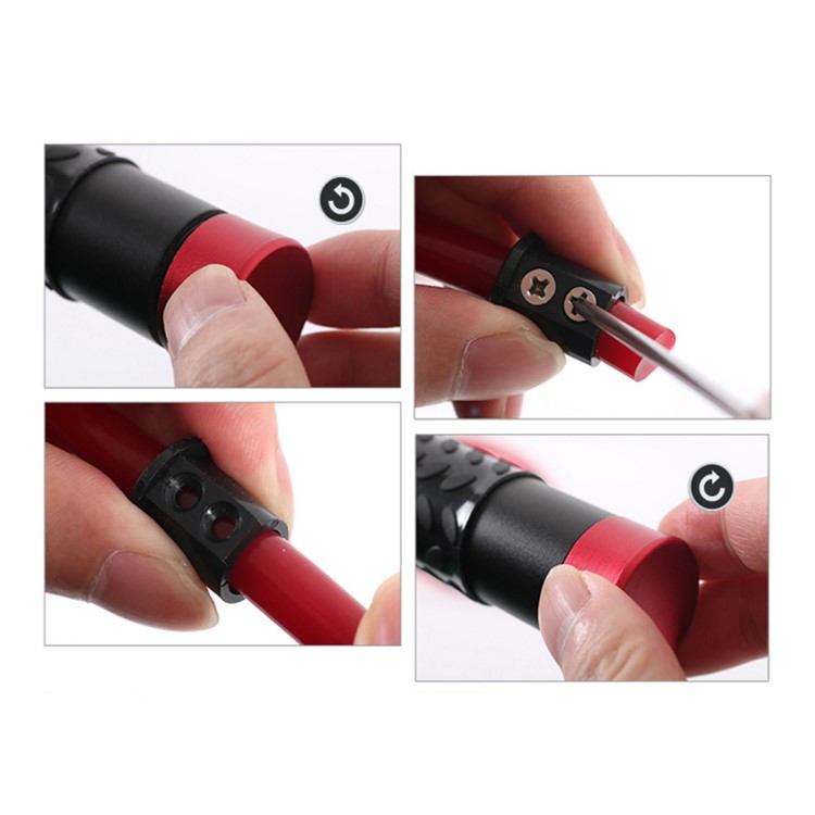 POVIT Heavy Bearing Skipping Rope Aluminium Handle Bold PVC Rope Crossfit Gym Exercise Jump Rope - Red-2