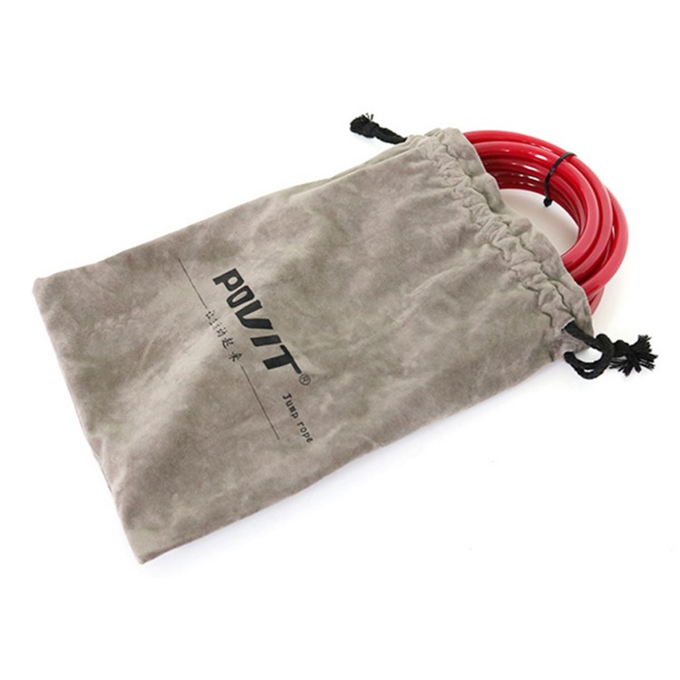POVIT Heavy Bearing Skipping Rope Aluminium Handle Bold PVC Rope Crossfit Gym Exercise Jump Rope - Red-8