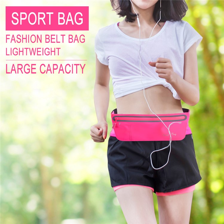 Large Capacity Smartphone Pouch Bag Adjustable Sports Bag - Rose-1