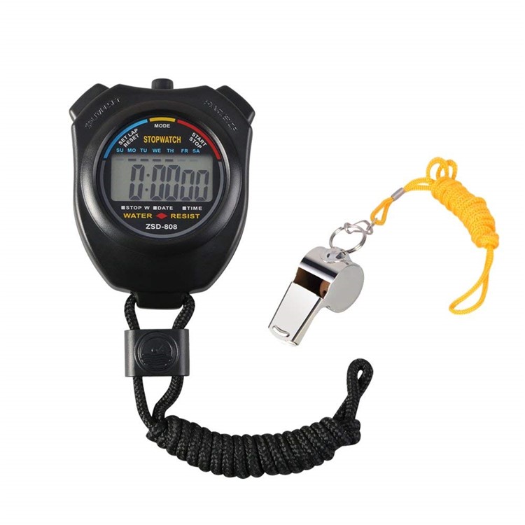 ZSD-808 Multifunctional Sport training Stopwatch + Metal Whistle Set-1