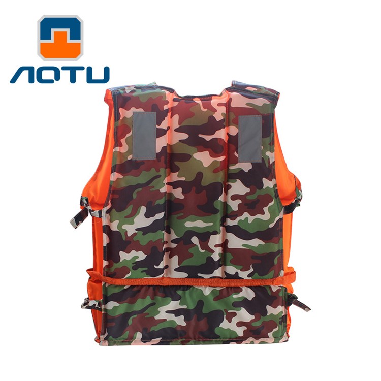 AOTU AT9017-A Camouflage Adult Lifejacket Swimming Boating Life Vest with Whistle-1
