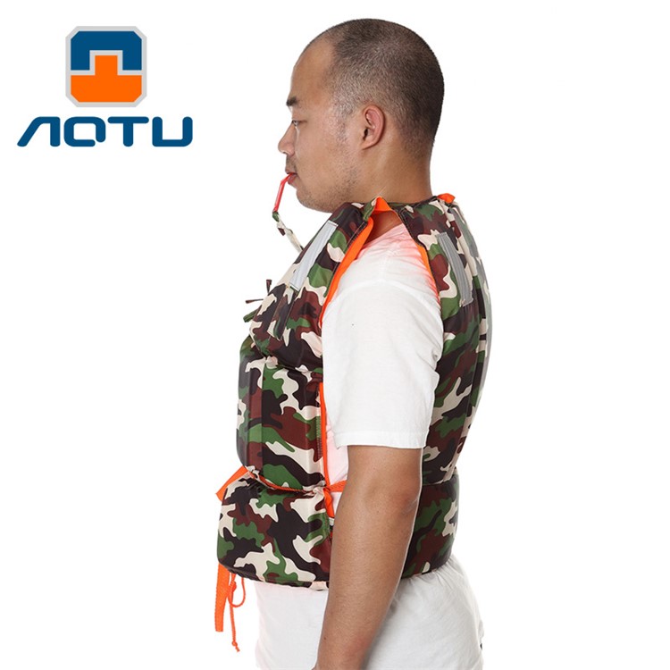 AOTU AT9017-A Camouflage Adult Lifejacket Swimming Boating Life Vest with Whistle-3