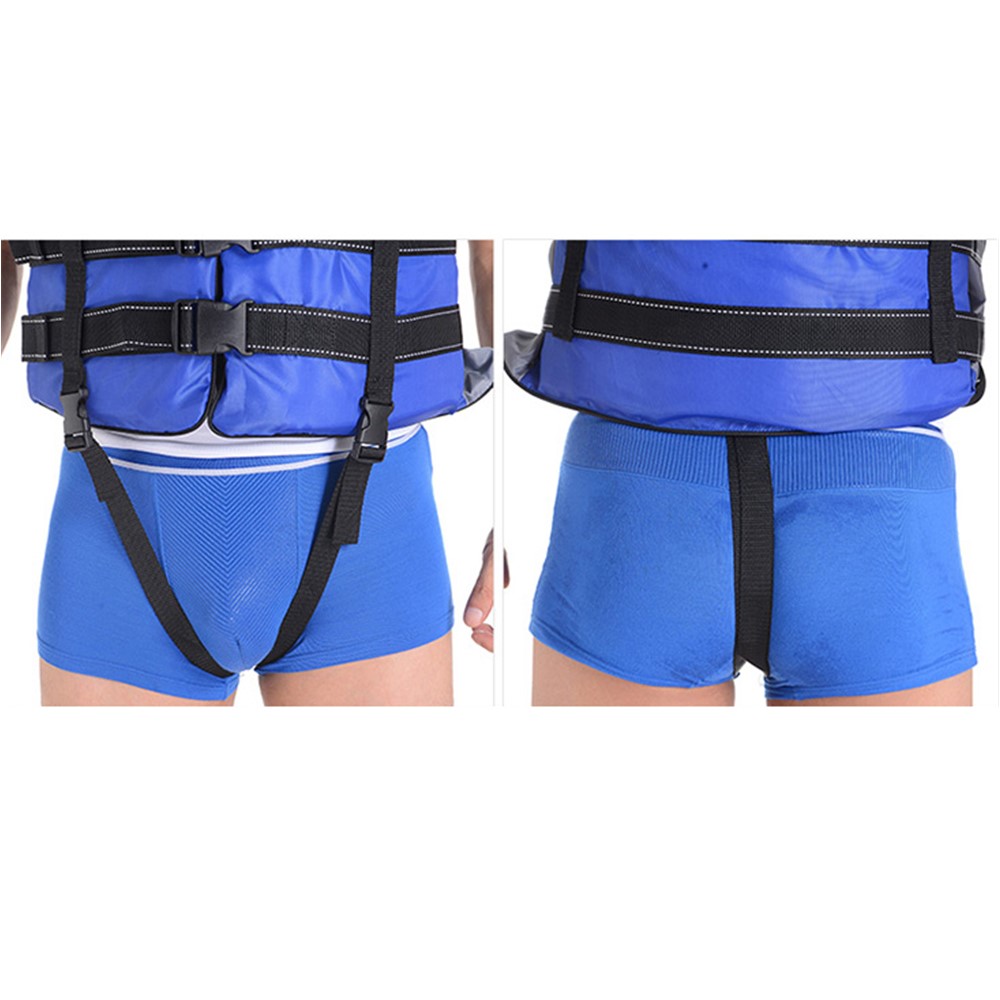 AOTU Adult's Life Vest Life Jacket Survival Aid Lifesaving Vest with Cross Belt and Whistle (AT9035-1) - Blue-2