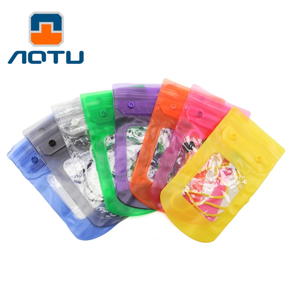 AOTU AT6634 Waterproof Noctilucent Bag Strap Phone Case for iPhone Huawei Samsung Etc. - Black-2