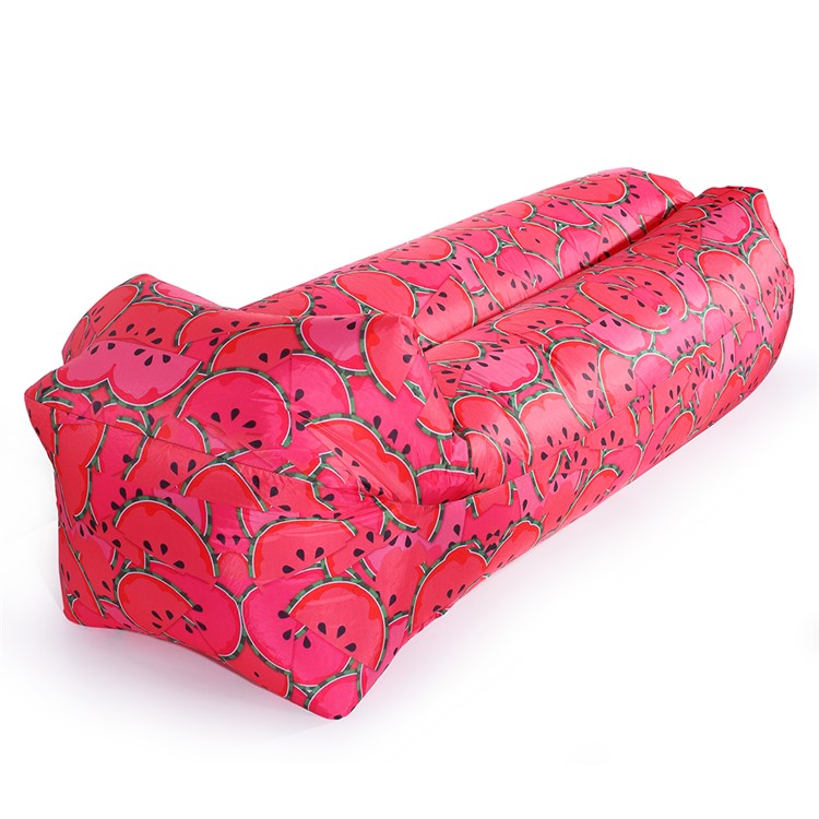 Beach Camping Rest Inflatable Air Sofa Couch Lazy Bag Square Side - Red-3