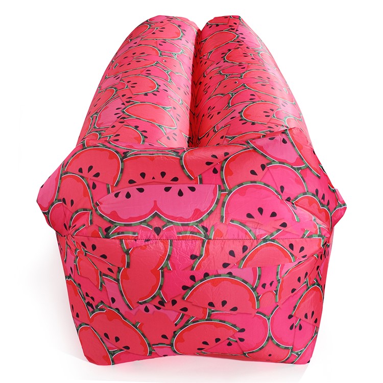 Beach Camping Rest Inflatable Air Sofa Couch Lazy Bag Square Side - Red-4