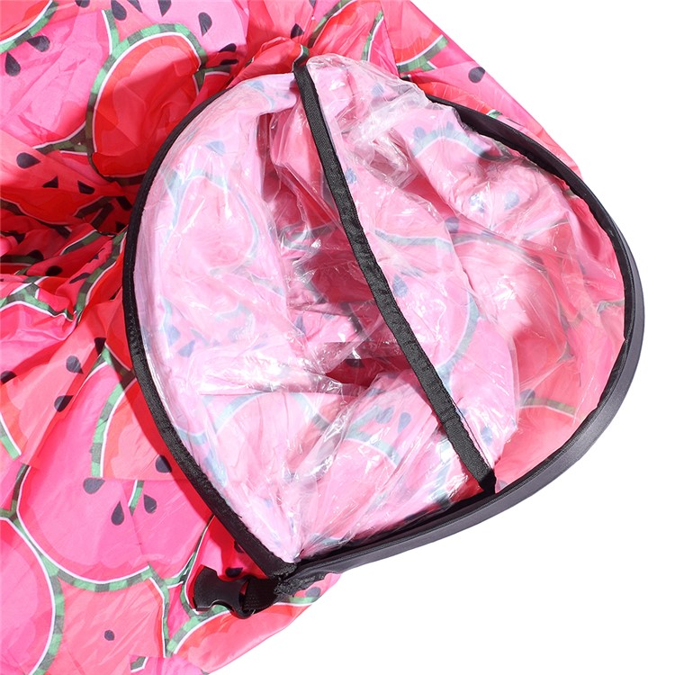 Beach Camping Rest Inflatable Air Sofa Couch Lazy Bag Square Side - Red-9