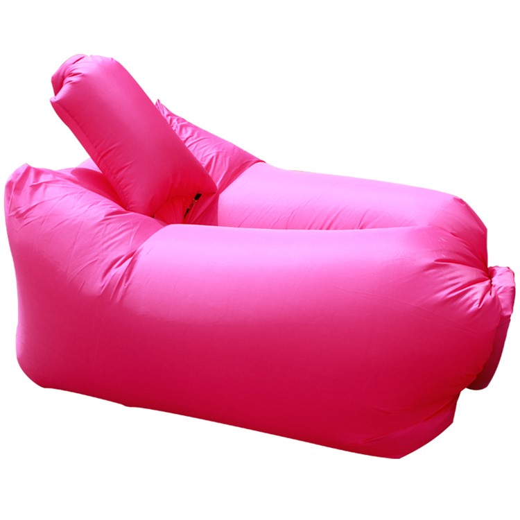 GOLDEN TAI Beach Camping Home Rest Air Inflation Sofa Couch Bag + Pillow - Rose-1
