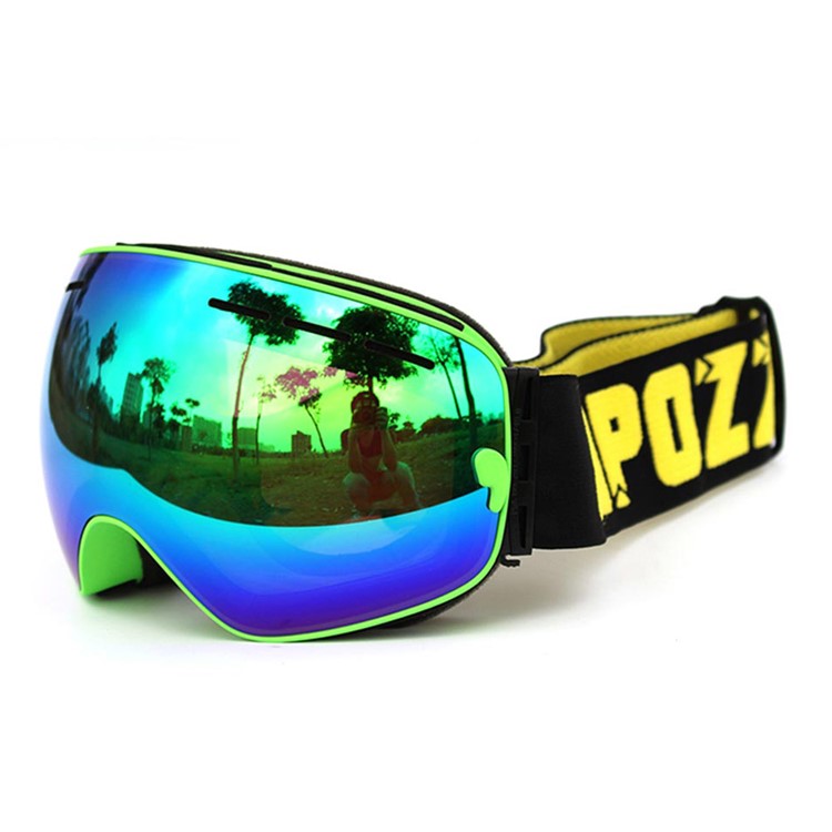 COPOZZ 4-lens Goggles Set Snowmobile Snowboard Skate Ski Goggles Anti-Fog UV Glasses with Detachable Lens - Black-5