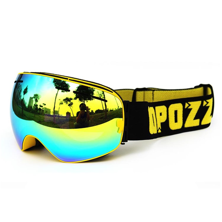 COPOZZ 4-lens Goggles Set Snowmobile Snowboard Skate Ski Goggles Anti-Fog UV Glasses with Detachable Lens - Black-6