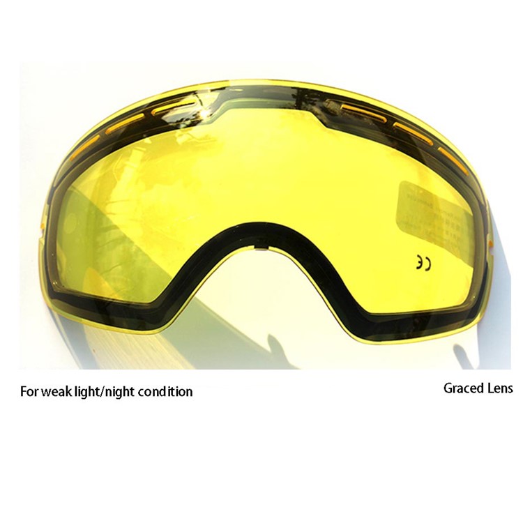 COPOZZ 4-lens Goggles Set Snowmobile Snowboard Skate Ski Goggles Anti-Fog UV Glasses with Detachable Lens - Black-8