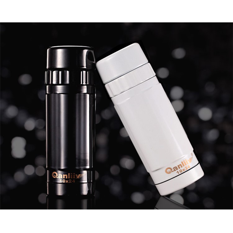 10X24 Portable Outdoor Hiking Sightseeing Monocular Telescope with Non-slip Handle Design - Black-14